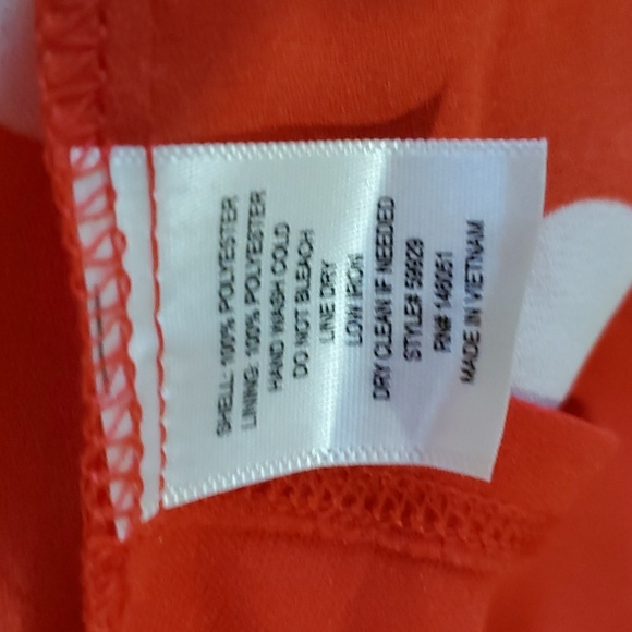 Monteau women's red faux wrapped dress size L - Picture 13 of 13